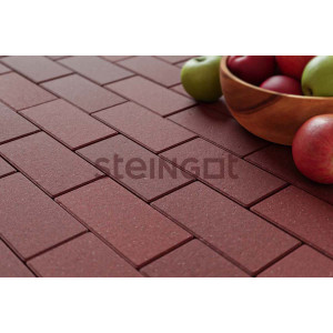 Тротуарная плитка Steingot Прямоугольник 200*100*60 Темно-красный (верхний прокрас, минифаска)