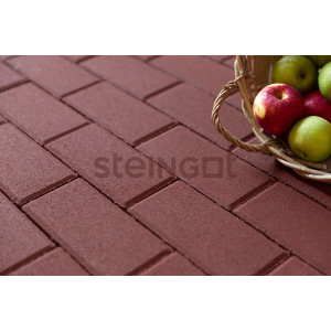 Тротуарная плитка Steingot Прямоугольник 200*100*60 Темно-красный (верхний прокрас)