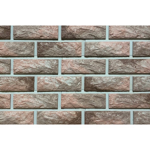 Вентилируемый фасад Сколотый кирпич с перекрытием шва-41