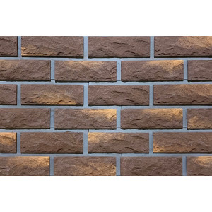 Вентилируемый фасад Сколотый кирпич с перекрытием шва-36